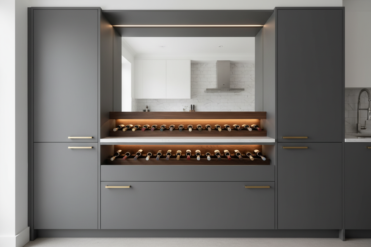 cabinet and wine rack