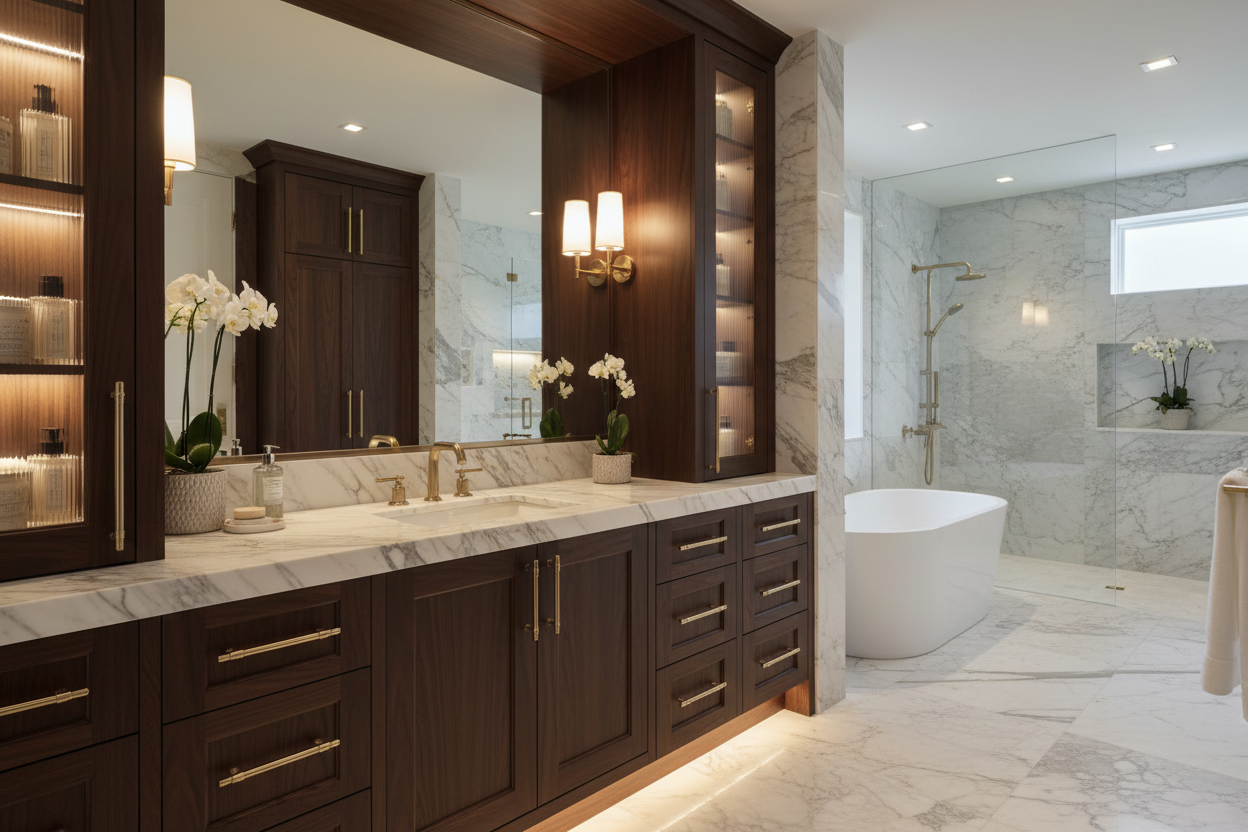 custom bathroom cabinet