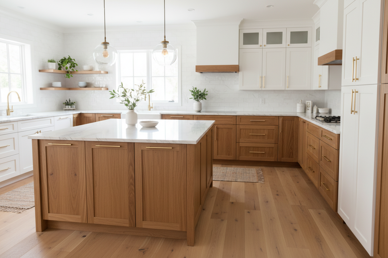 two tone kitchen cabinets