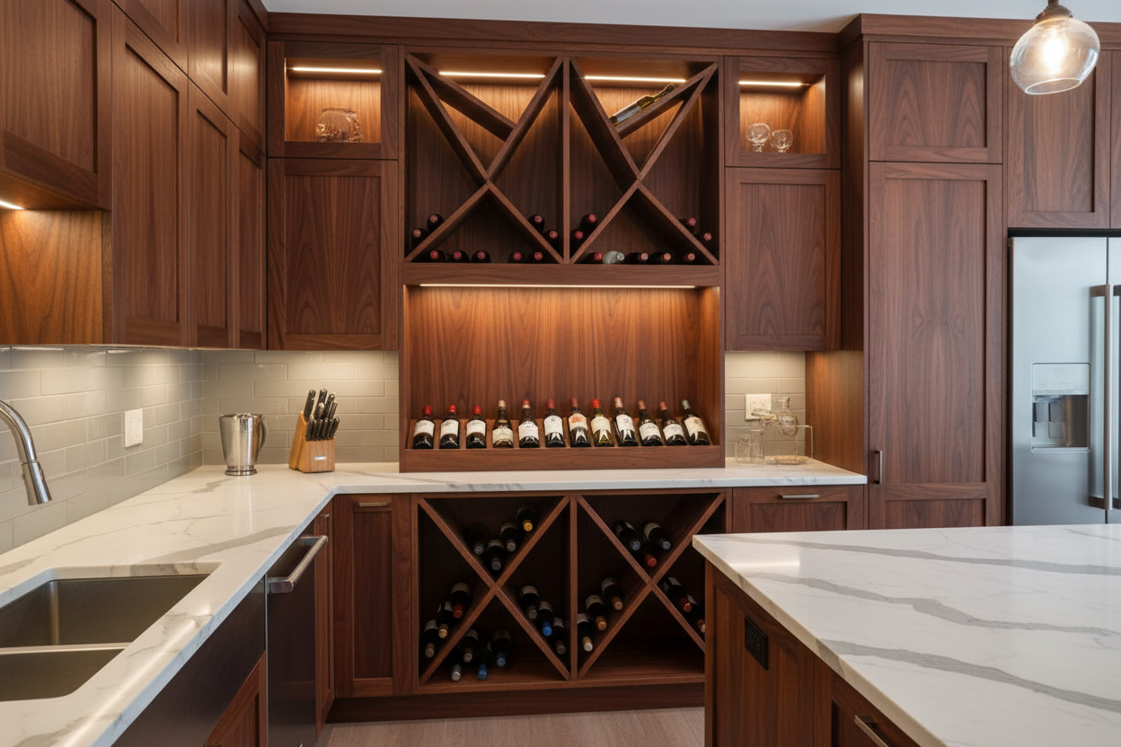 cabinet and wine rack