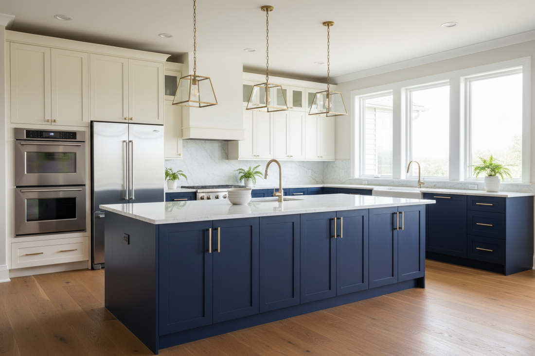 two tone kitchen cabinets